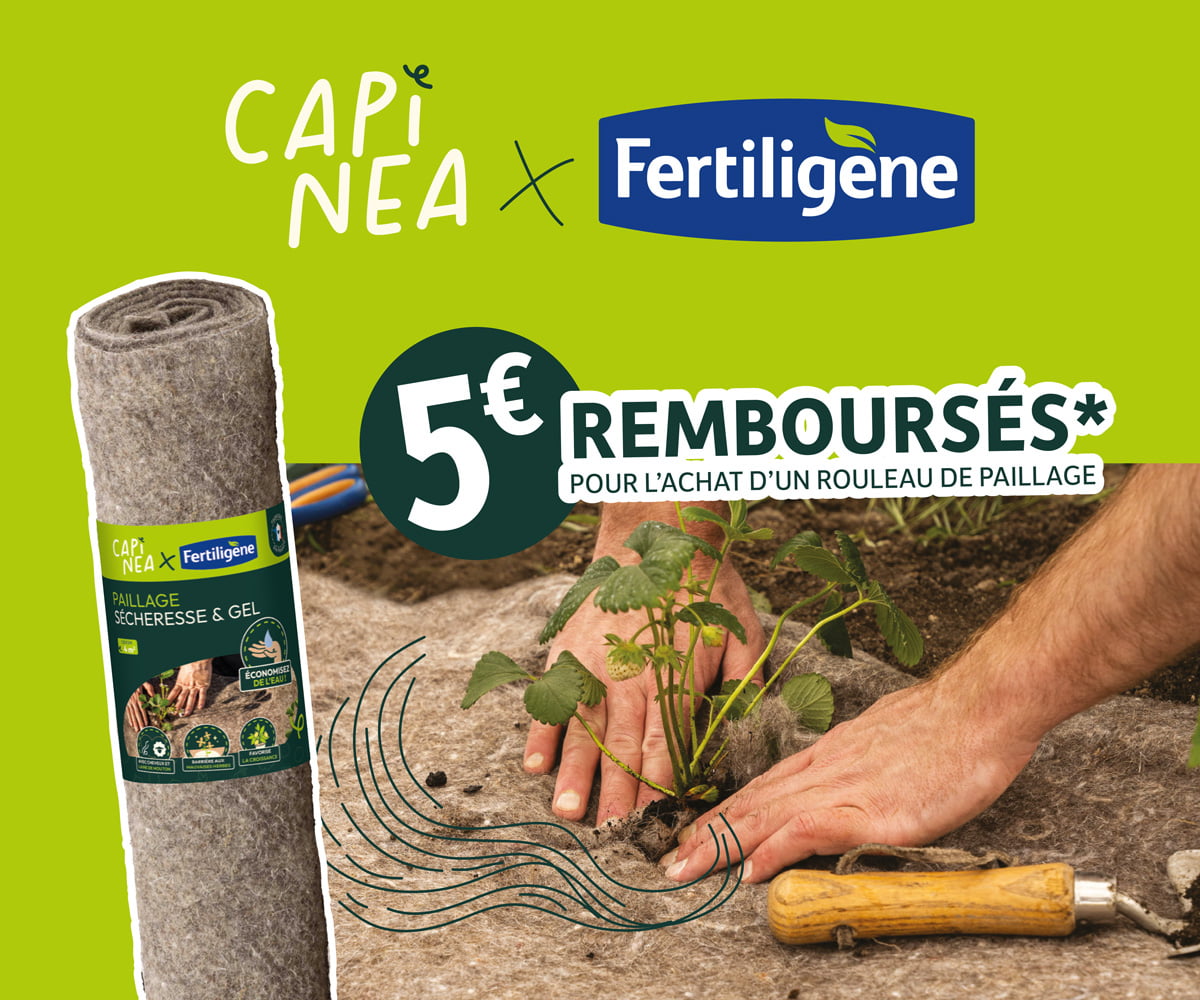 Offre de remboursement 5€ sur l'achat d'un produit paillage FERTILIGENE